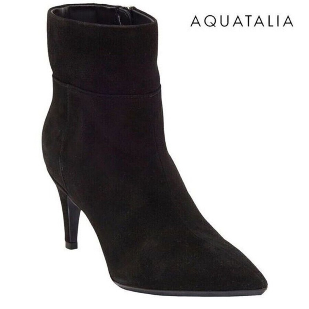 Aquatalia Marabella Suede Bootie Black Sz 9.5M